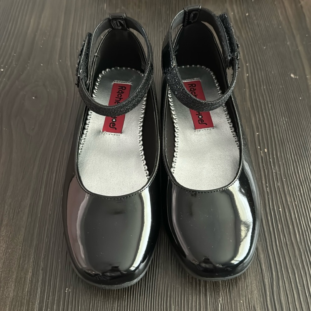 NWT Rachel Shoes Selene Black Patent Flats